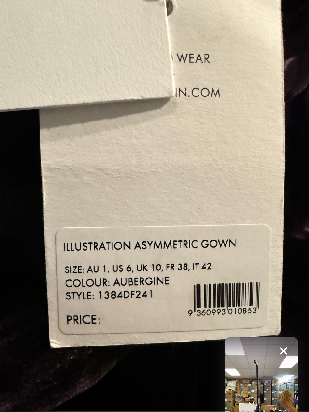 Zimmermann Illustration Asymmetric Gown in Aubergine US SIZE 6 $2650 - Picture 2 of 2
